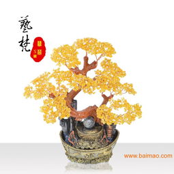 天然水晶樹脂工藝品 招財樹龍鳳水，家居裝飾與財富風水的完美融合